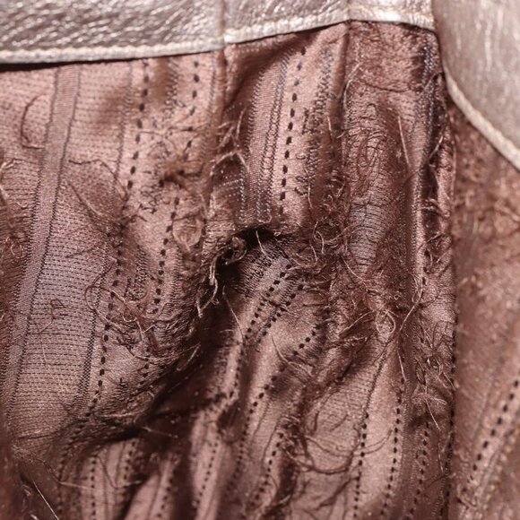 Authentic Salvatore Ferragamo Vala Shoulder Bag Leather Beige Gold - Picture 3 of 16